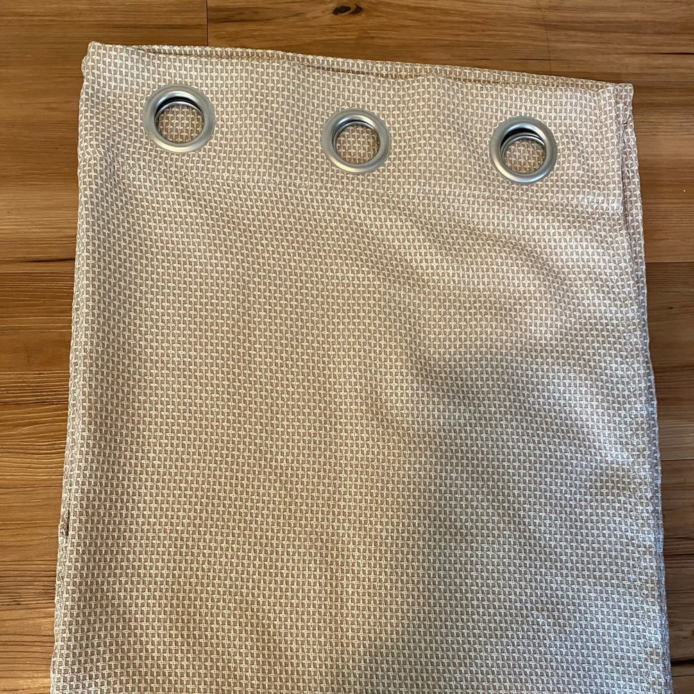 1 pair of Tan & Beige Home Essentials Ring Window panels!!!